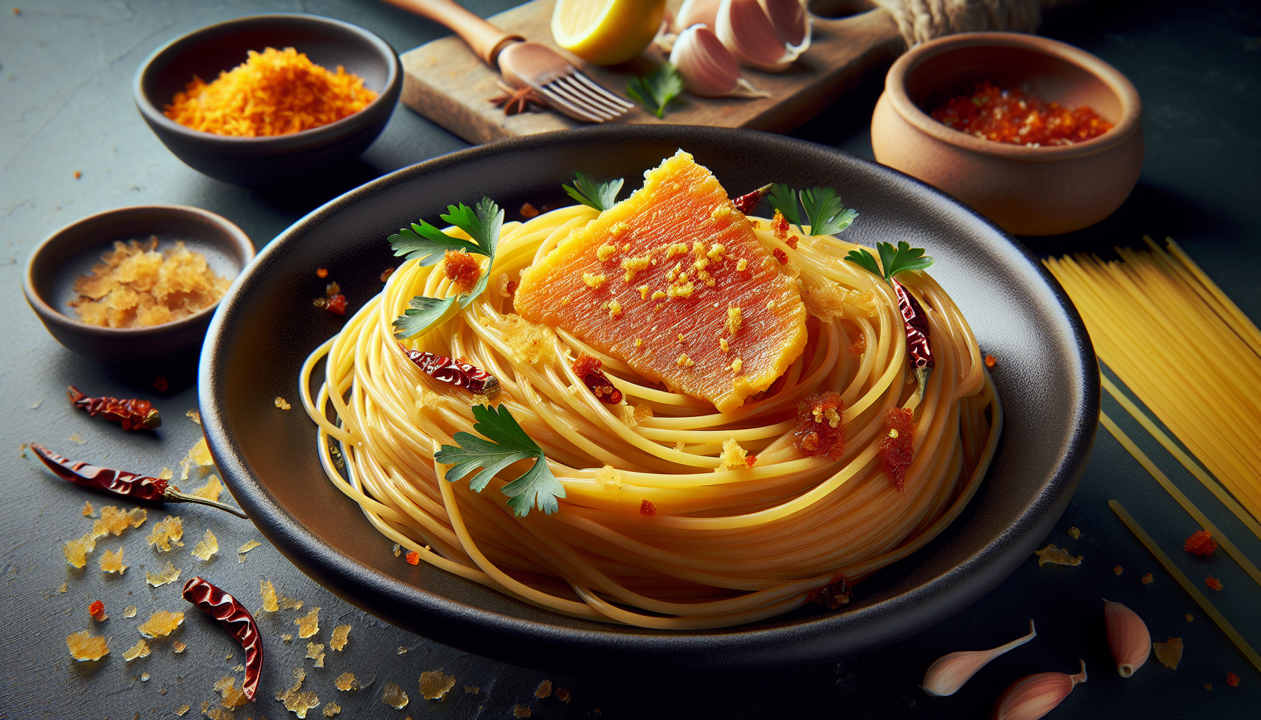 spaghetti bottarga